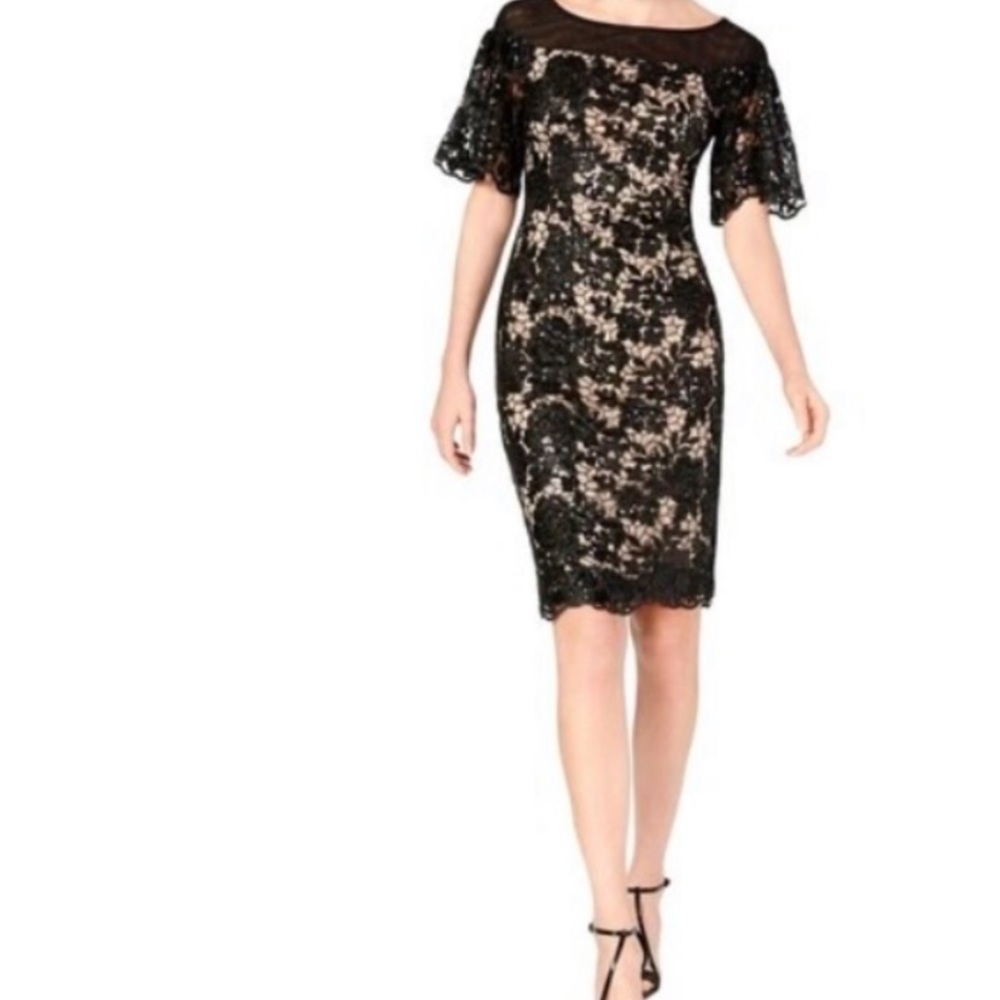 Black Ann Klein lace dress. Perfect for an evening out!